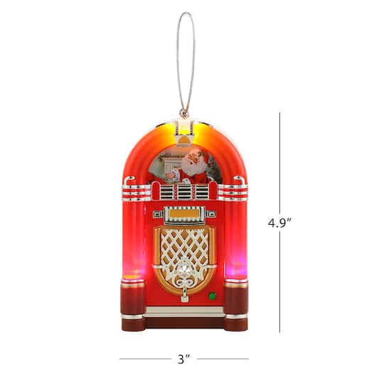 Red Retro LED Jukebox Ornament